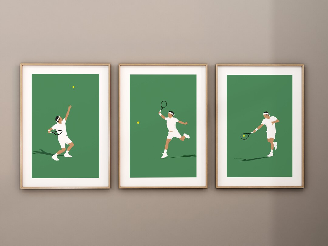 Poster Sur Toile Roger Federer - Décoration Murale Moderne 40x60 Cm, Idéal Chambre, Bureau Ou Salon Pour Les Fans De Tennis