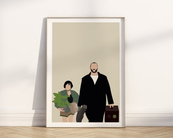 Poster Léon the Professional - affiche film français - poster minimaliste - Film - Jean Reno, Nathalie Portman