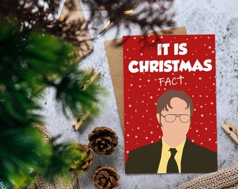 Carte de Noël Dwight Schrute - Carte de voeux amusante The Office - Citation Dwight