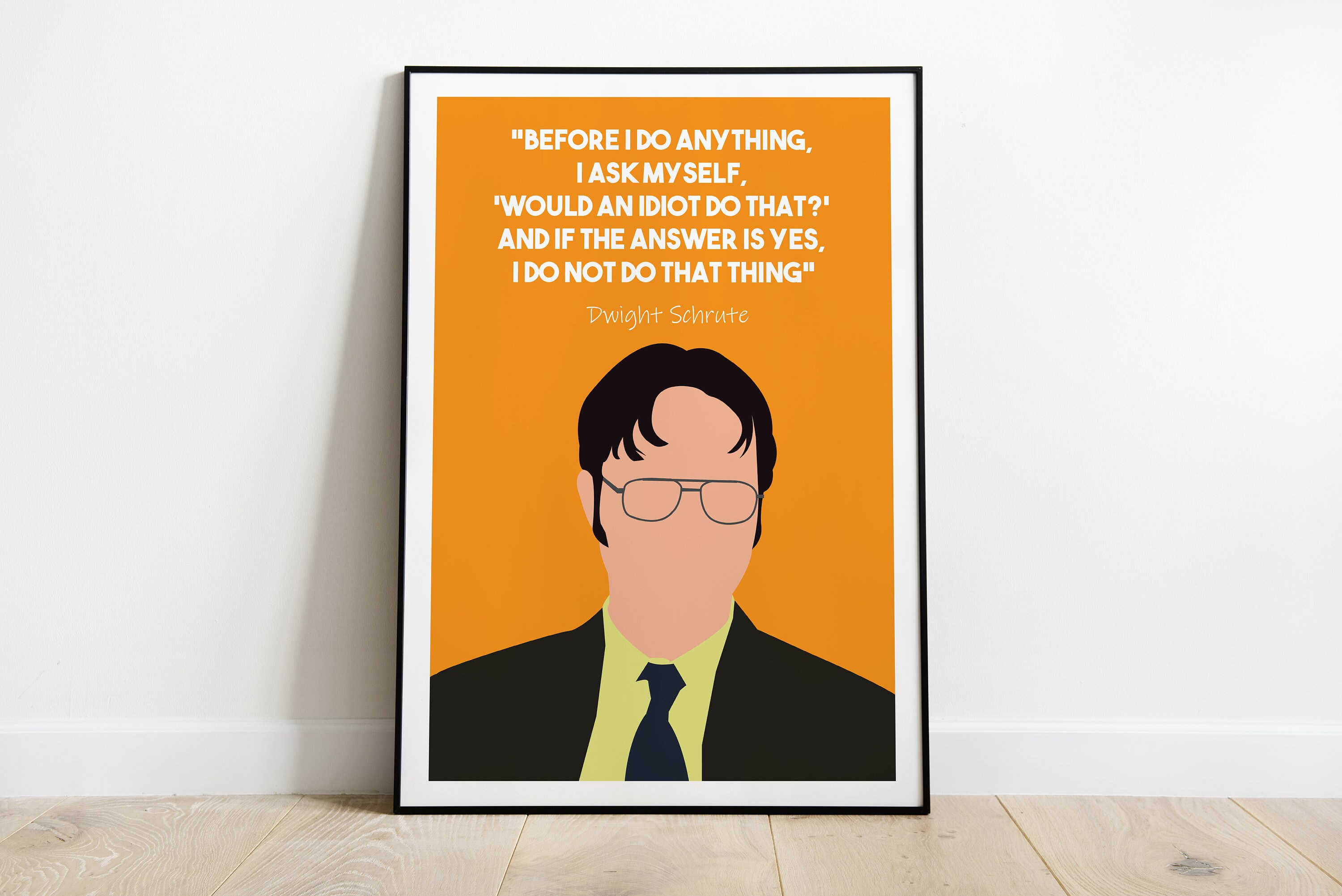 Poster Citation Dwight Schrute, Affiche The Office Minimaliste, Poster Série Tv