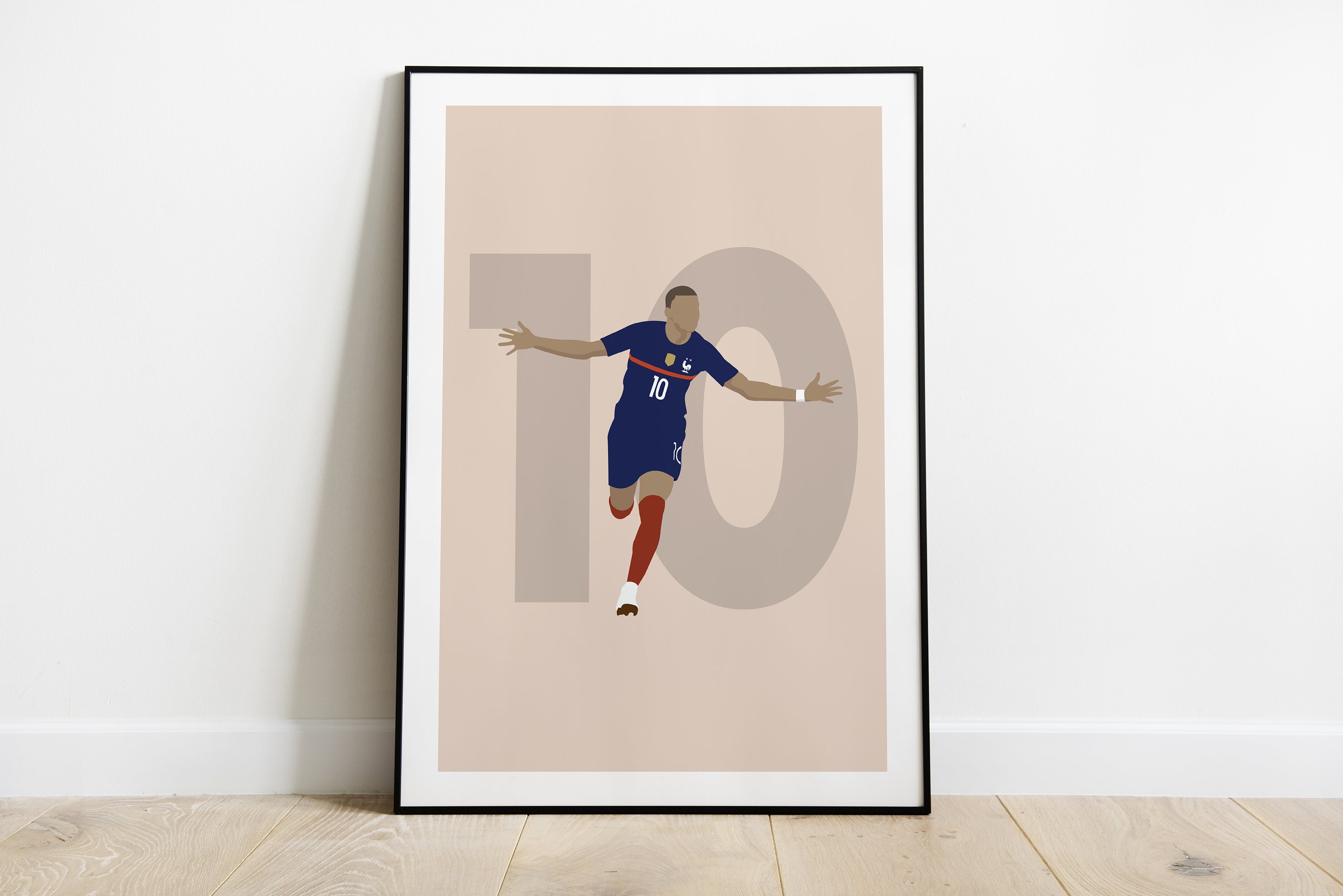 Affiche Équipe de France Football - Poster Minimaliste Sport