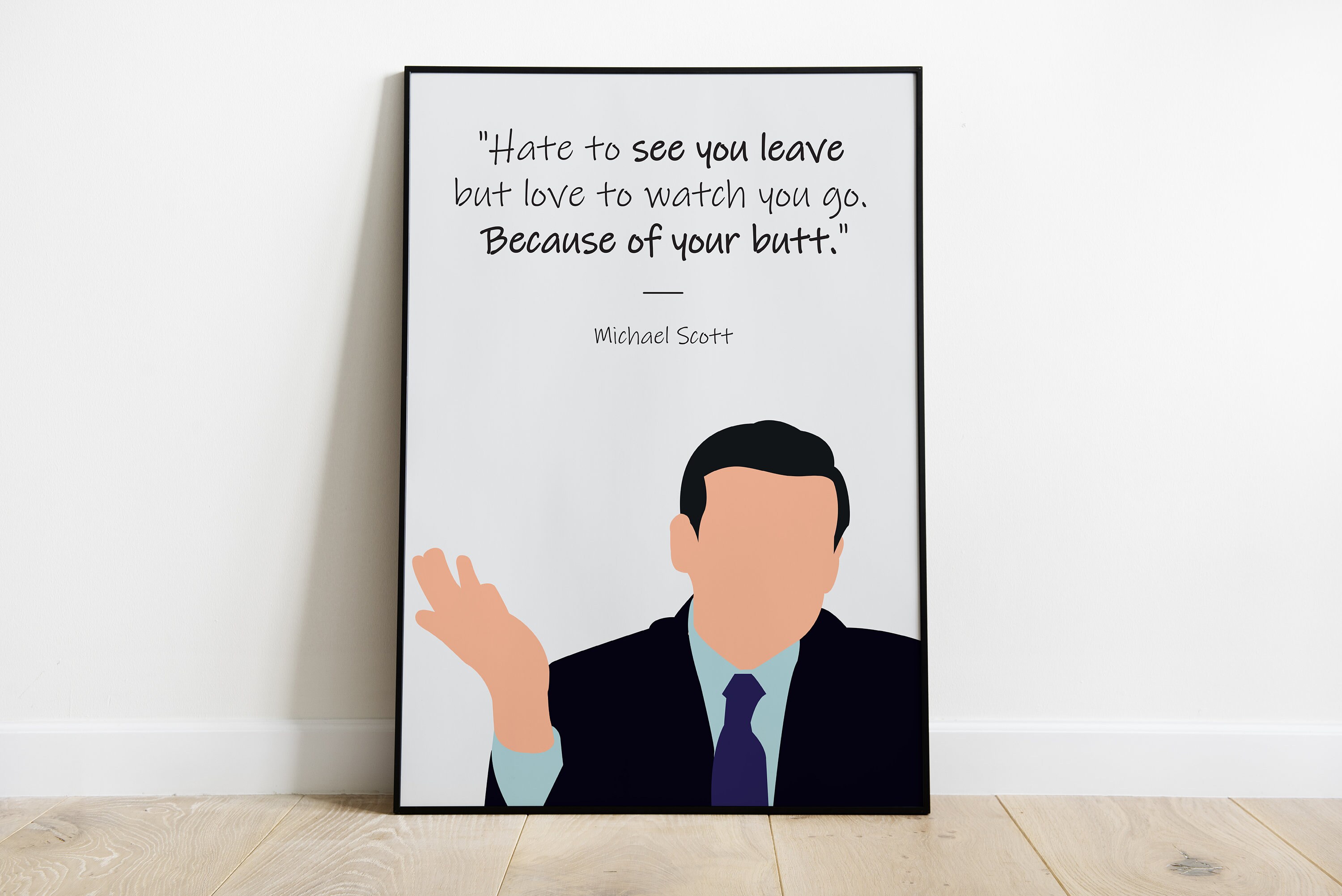 Poster Minimaliste Michael Scott, Citation The Office, Affiche Scott