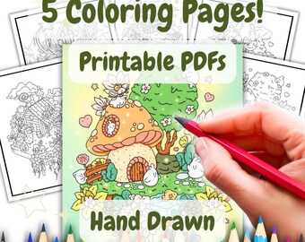 Kawaii Kleurplaten – Leuke, gezellige, esthetische, ontspannende kunst (pdf)