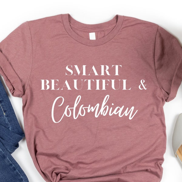 Colombian Shirts for women. Latina tshirts. Colombian clothing. Latina Owned Business. Latina Power Shirts.