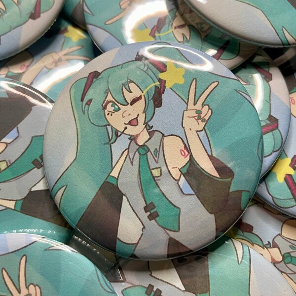 Hatsune Miku Button - Etsy
