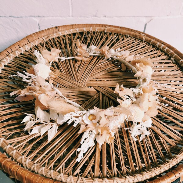 DIY Dried Flower Crown Kit Natural Neutral Colours Make Your Own Preserved Wedding Hair Accessory