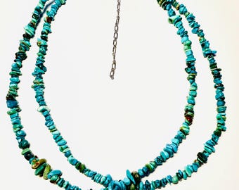 Carolyn Pollack (Relios) Southwestern Sterling Silver Turquoise Nugget Necklace