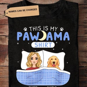 Chemise pawjama, chemise de nuit personnalisée pour chien, chemise de nuit officielle pour chien, chemise chat drôle pour humain, cadeau mamie grand-mère, cadeau chemise pour grand-père