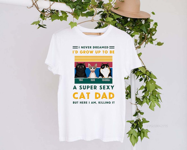 Funny Cat Dad T-Shirt: Gift for Cat Lovers image 7