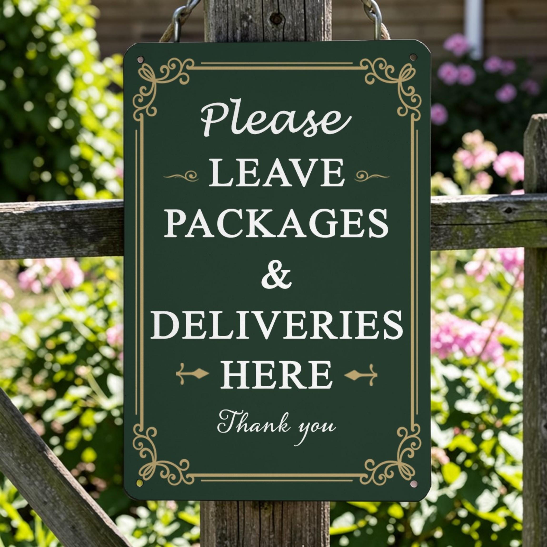 Weekend Delivery Sign Package Deliveries Sign-delivery Drop Box Sign-mail Signage ...