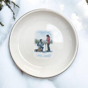 Personalized Custom Photo Trinket Dish, Personalized Water Color Photo Ring Dish Gift For Anniversary, Custom Photo Ring Dish, Photo On Dish