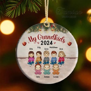 Custom Grandparents Christmas Ornament, Grandma Keepsake, Grandparent Gift, Nana Gift, Grandma Christmas Gift, Grandmother Gift, Nana Xmas