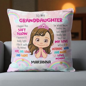Custom Granddaughter Gifts-Gift from Grandparents-Pillow from Grandma Gift to Granddaughter-New Baby Gifts-Grandchild Keepsake