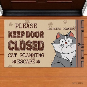 Custom Doormat, Cat Entrance Mat, Pet Welcome Mat, Cat Decorative Mat, New House Gifts, Cat Door Mat, Pet Lovers Gift, Housewarming Gift