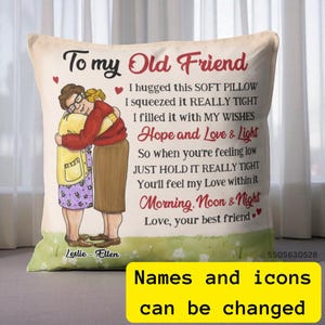 Personalized Gift For Best Friend, Custom Bestie Coffee Mug, BFF Gift Pillow, Sisters Pillow, Long Distance Gift, Birthday Bestie Gifts