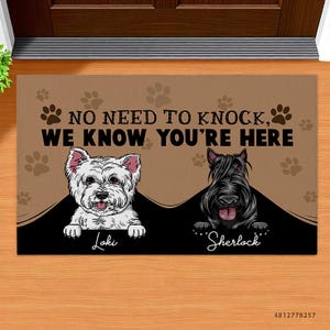Funny Welcome Home Mat, Dog Entrance Mat, Housewarming Gift, Personalized Welcome Pets Mat, Funny Dogs Rugs, Gifts For Pet Lovers, Dog Gifts