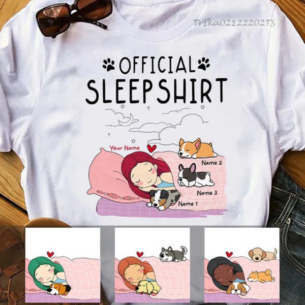 Custom Dog Sleep Shirt, Official Dog Sleep Shirt, Funny Dog Shirt, Sleepover Shirt For Dog Lover, Custom Shirt Official Sleepshirt
