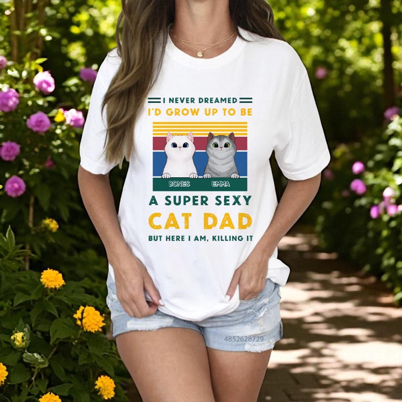 Funny Cat Dad T-Shirt: Gift for Cat Lovers image 5