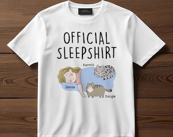 Pijama oficial personalizado para mamá gata: regalo de cumpleaños para hija, amante de las mascotas y dueña de un gato.