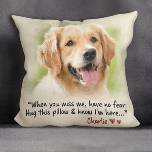 Custom Dog Memorial Pillow, Personalized Pet Pillow, Pet Sympathy Gifts, Dog Dad Gift, Dog Mom Gift, Pet Memorial Gift, Best Pet Loss Gift