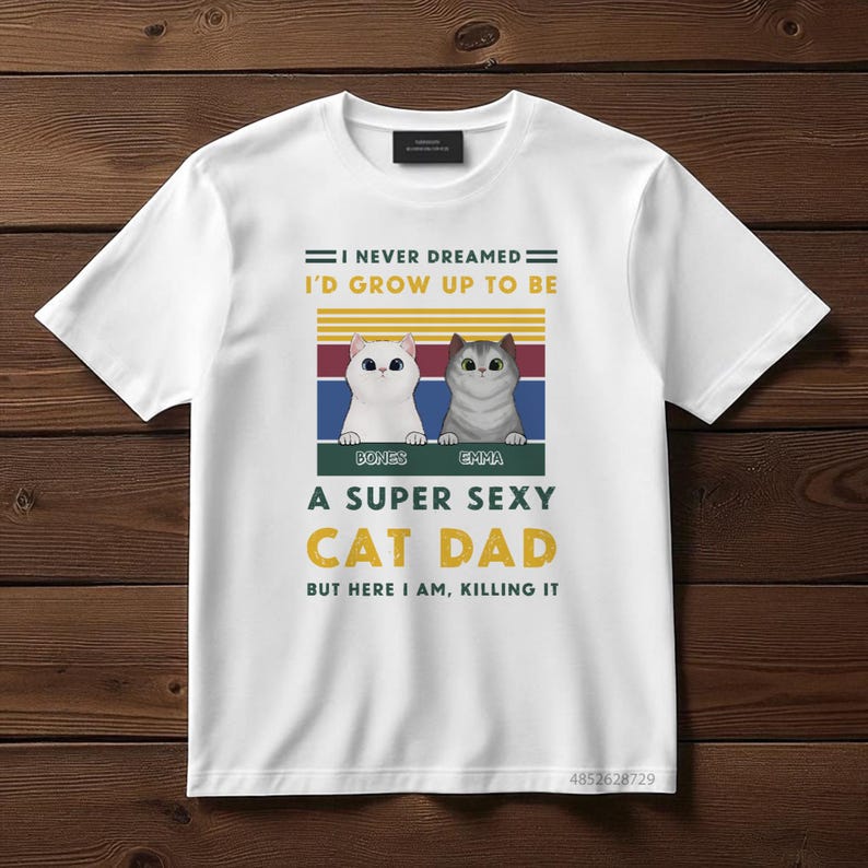Funny Cat Dad T-Shirt: Gift for Cat Lovers image 1