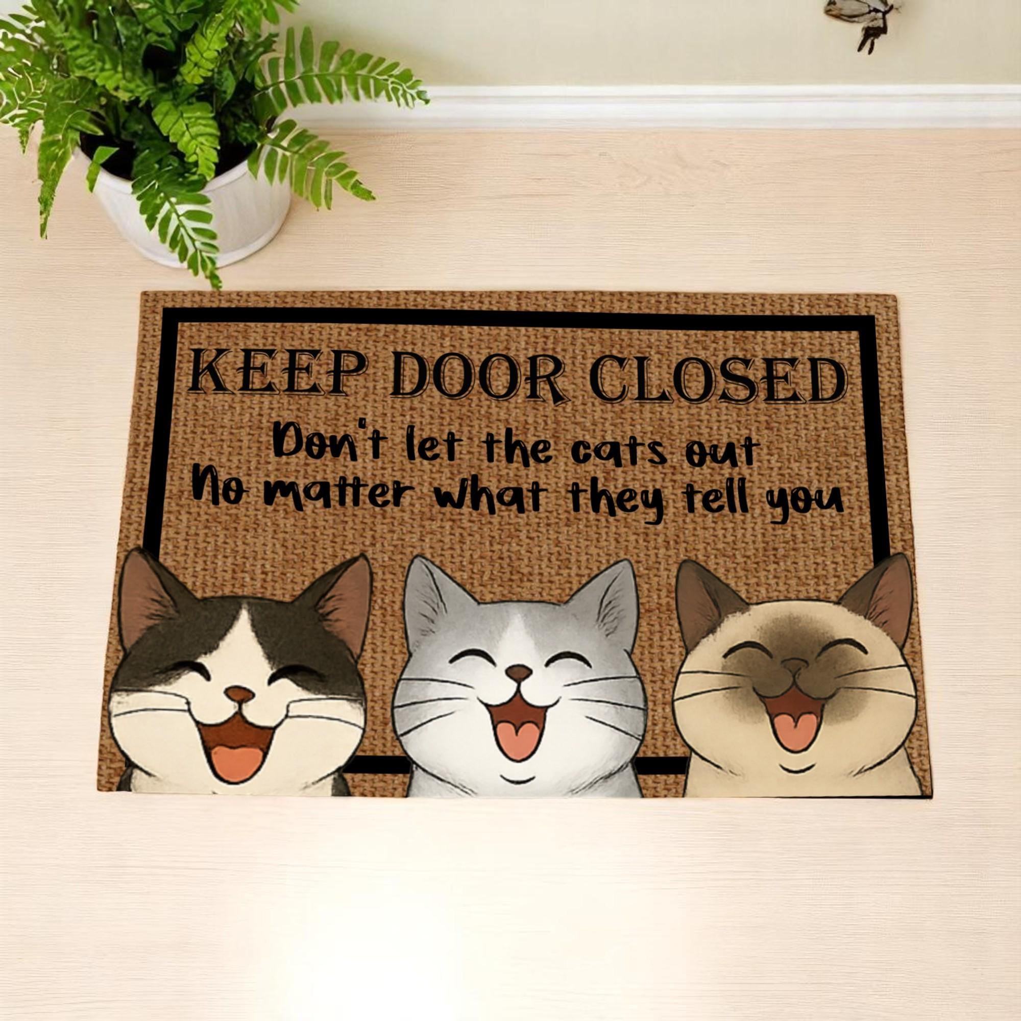 Welcome Doormat Custom, Cat Doormat, Funny Doormat, Custom Cat Breeds, Custom Gift, Housewarming Cat Rug, Gift For Cat Lover, New House Gift