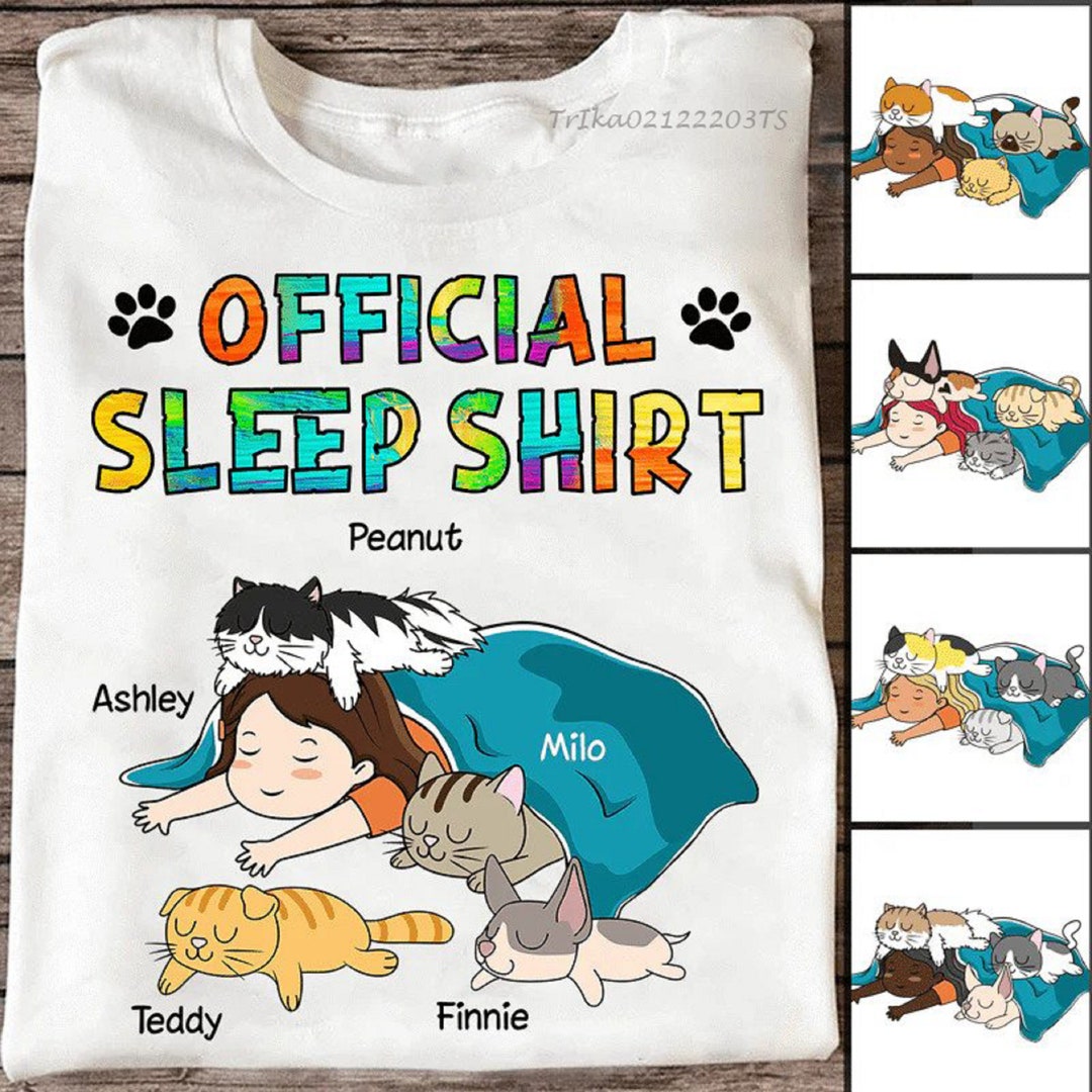Custom Dog and Cat Sleep Shirt Official Pet Sleep Shirt Funny Sleep Shirt Sleepover Shirt for Pet Lover Custom Shirt Official Sleepshirt Etsy UK