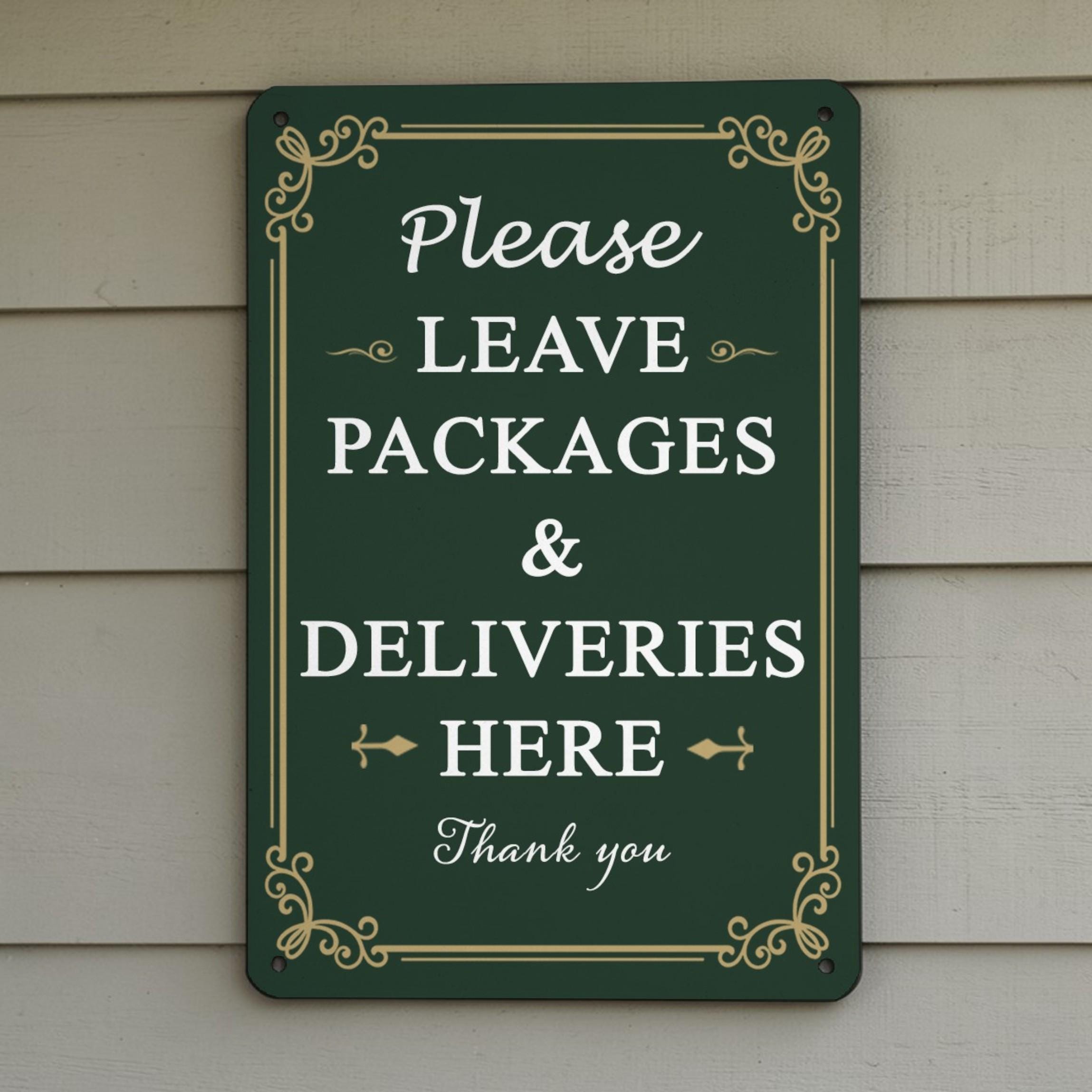 Package Deliveries Sign-delivery Drop Box Sign-mail Signage ...