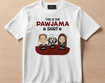 Camisa de dormir personalizada para amantes de las mascotas, divertida camisa de perro y gato, regalo para parejas, regalo de cumpleaños para esposa.