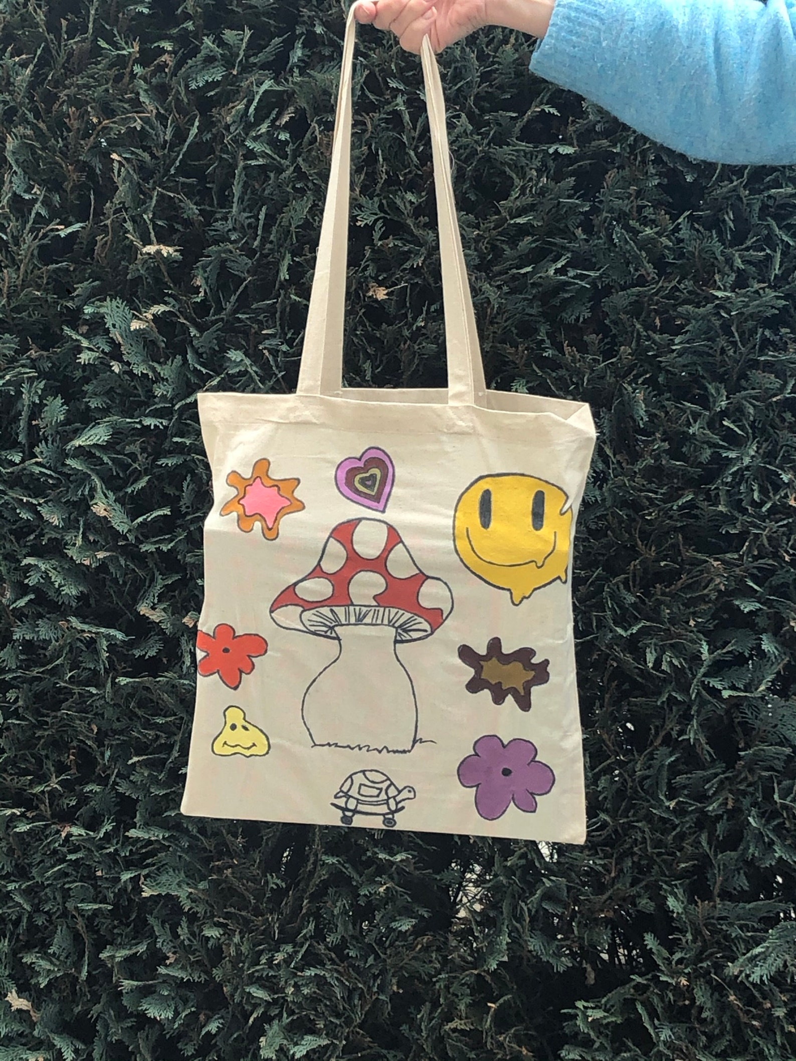 Aesthetic cotton bag in vintage indie kid style gift for Etsy