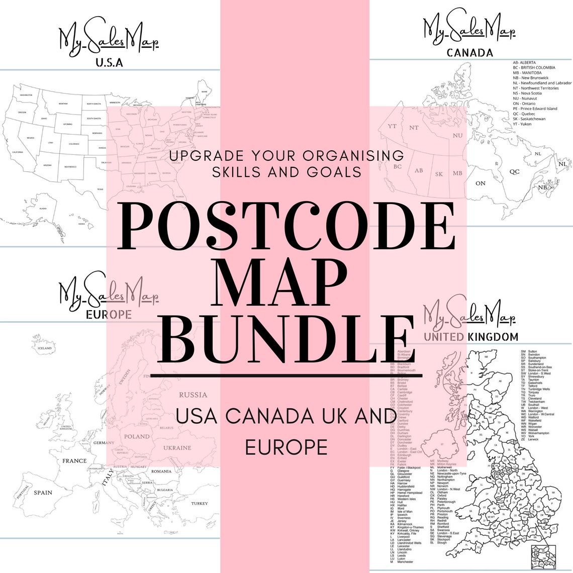 Sales Map Postcode Countries Map Keep Track Sales Small Business ...
