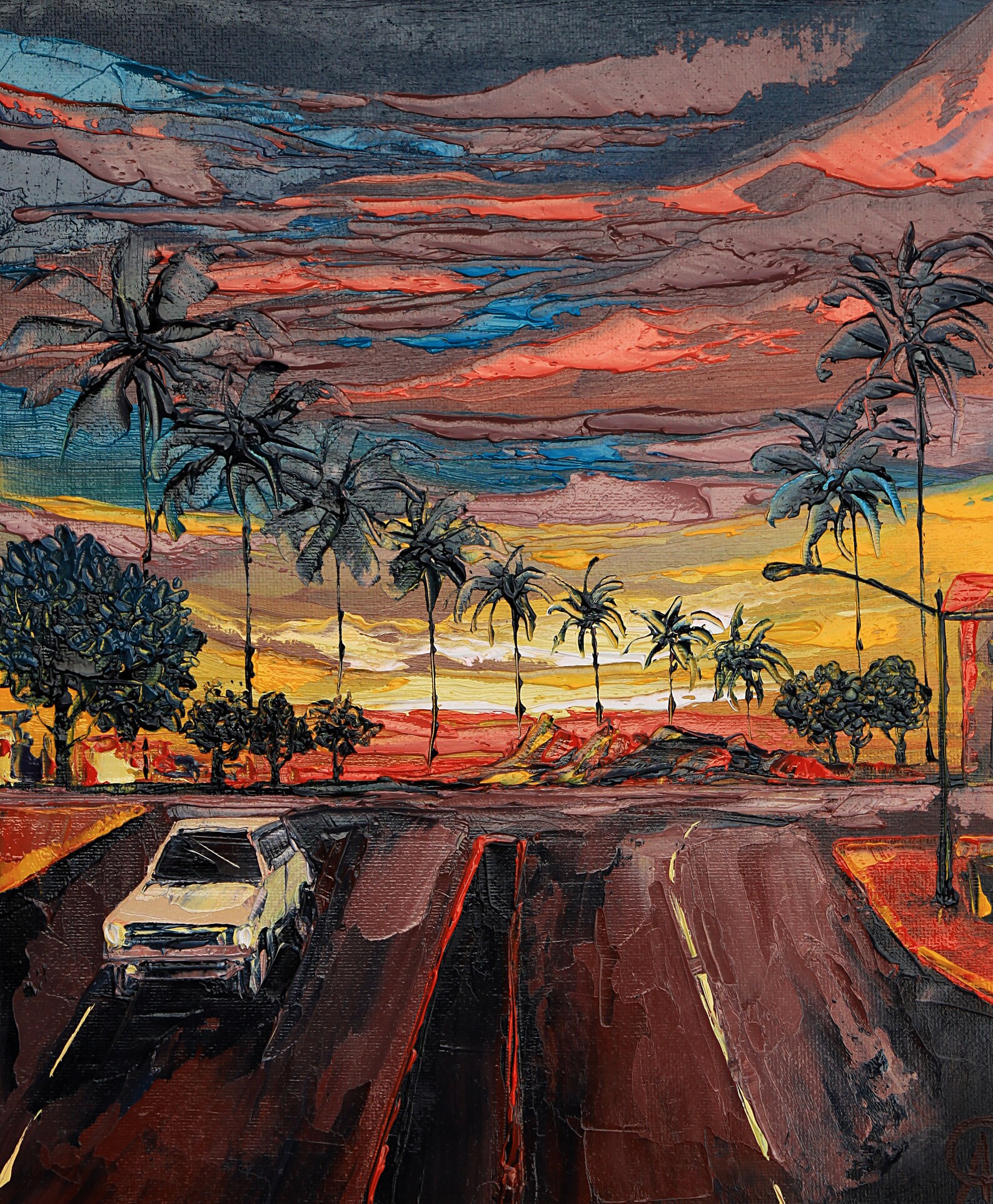 California Painting Los Angeles Original Art Urban landscape Etsy