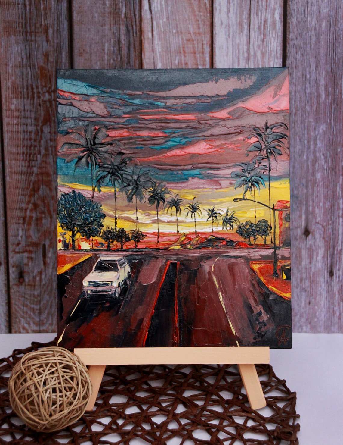 California Painting Los Angeles Original Art Urban landscape Etsy