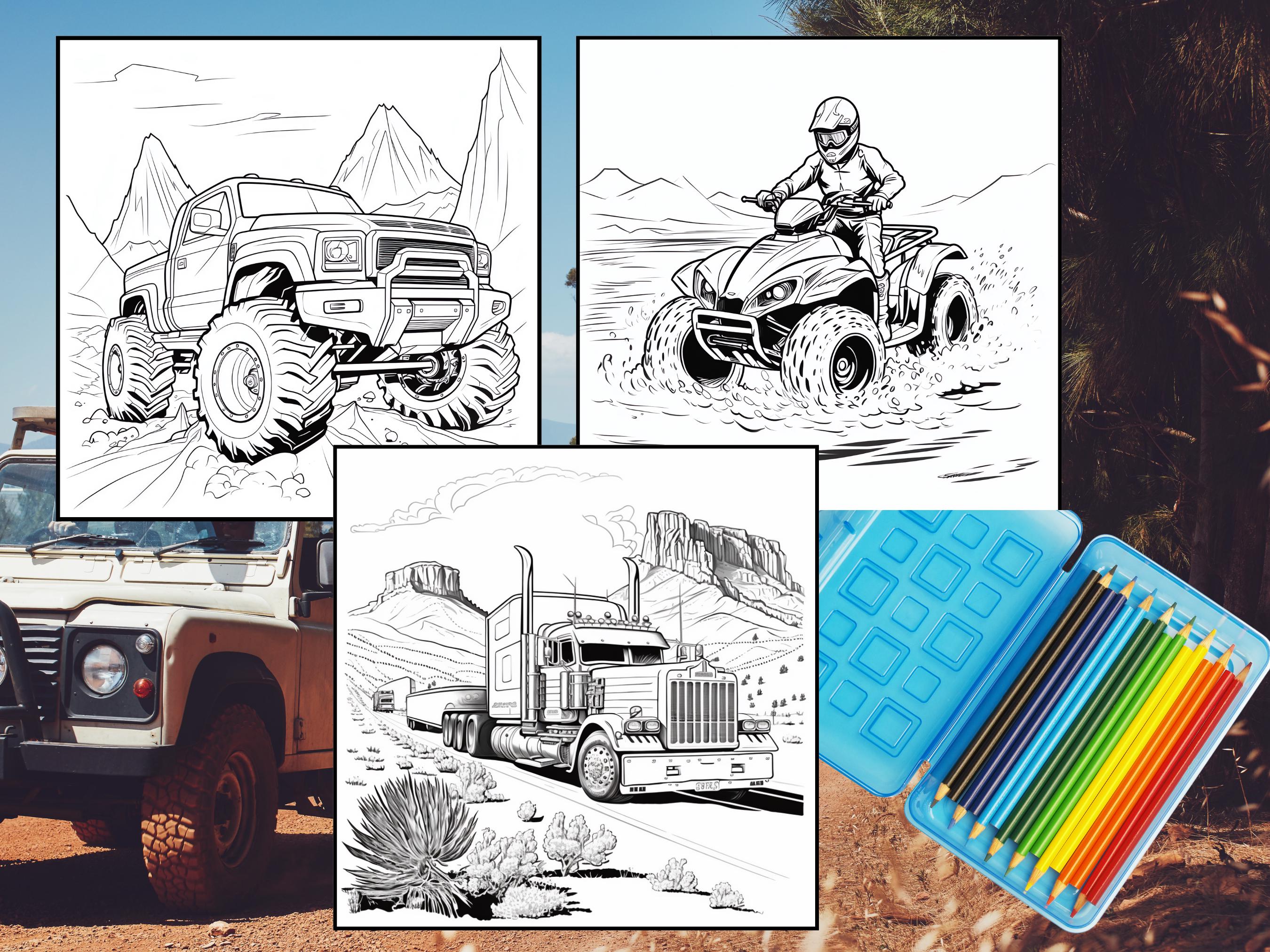 30 off Road 4x4 Vehicles Printable Coloring Pages - Instant Download 8. ...