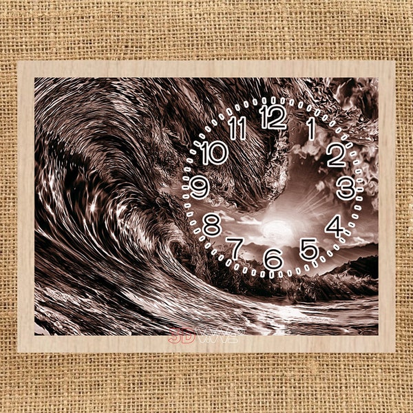 Wave wall clock - Digital download - Laser ready files - 3d illusion wood engraving -r Glowforge files - Lightburn files - Pyroprinter Wave wall clock - Digital download - Laser ready files - 3d illusion wood engraving -r Glowforge files - Lightburn files - Pyroprinter