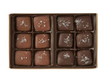 Coffret Truffe Chocolat Caramel Salé - 12 pièces
