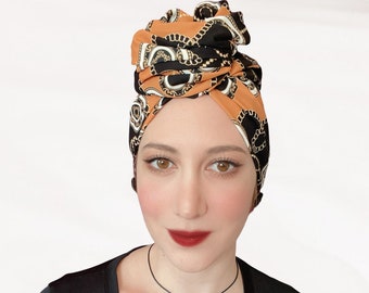 Wired African Headwrap, Wired Turban, Stylish Chemo Head Covering, Easy Shape Head Scarf, Moldable Headwraps, Wire Headband
