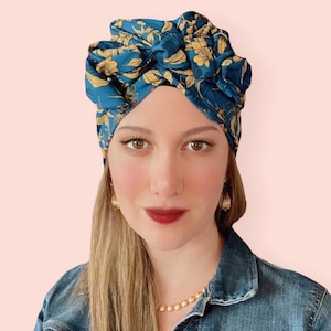 Retro Turban Headband, Boho Wire Headbands Extra Long, Multiple Shape Wired Hair Scarf, Floral Headband, Wide Headbands