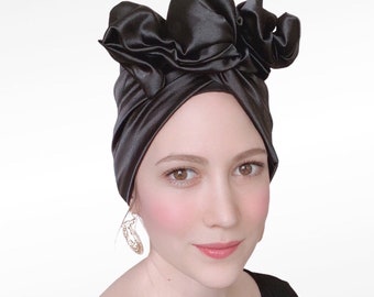 Femmes De Luxe Extensible Velours Long turban/Head Wrap 