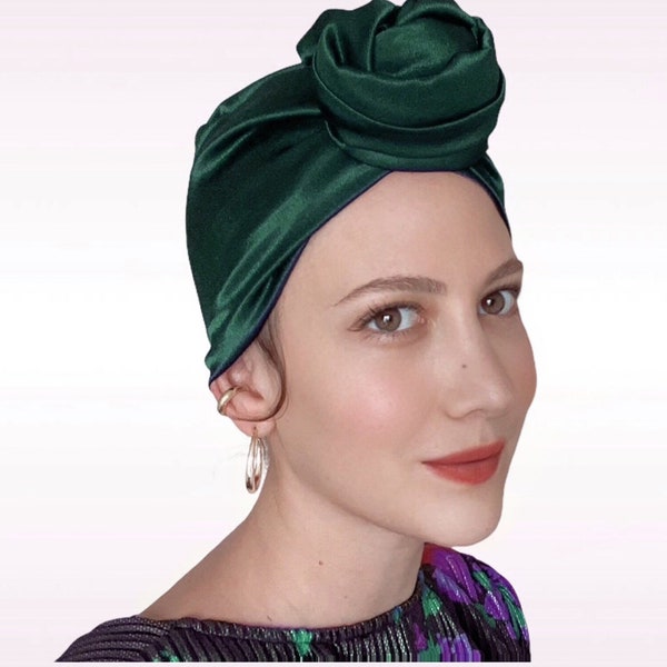 Multi Style Wired Head Scarf, Silk Satin Headwrap, Satin Turban, Stylish Chemo Head Wear, Easy Head Covering