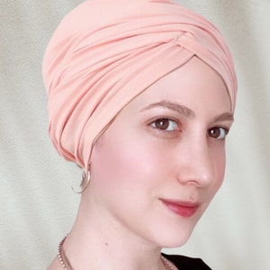 Soft Chemo Cap, Pre Tied Beanie, Soft Cotton Turban, Classic Chemo Hat