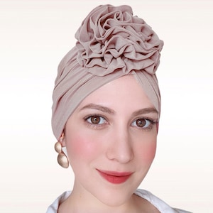 Stylish Chemo Beanie Hat, Chemo Headwear, Pre Tied Turban, Soft Head Scarf