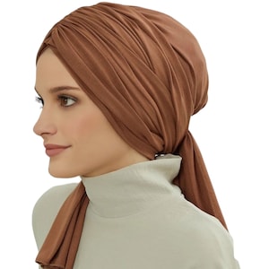Pre Tied Head Scarf for Woman, Soft Chemo Headwear, Cotton Chemo Hats, Turbans, Alopecia Scarf, Cancer Beanies, Gifts For Chemo