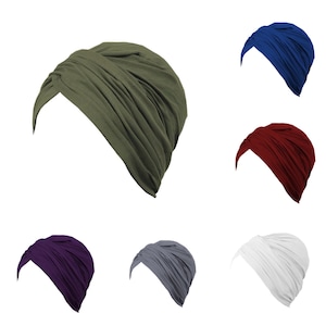 Chemo Head Wear, Pre Tie Turban, Soft Chemo Cap, Alopecia Beanie, Simple Chemo Hat