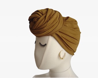 Light Brown Ankara Headwraps For Black Women, Extra Wide Head Scarf, Self Tie Headwrap, Afrikan Head Wrap, Turban Headband, Hijab Hair Cover