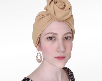 Mustard Wired Headwrap, Wire Turban Headband, Formable Headscarf, Chemo Headwear, Chemo Gift, Easy Tie Headscarf, Multi Style Headwrap