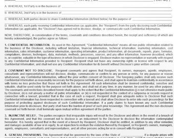 Non-Disclosure Agreement Template