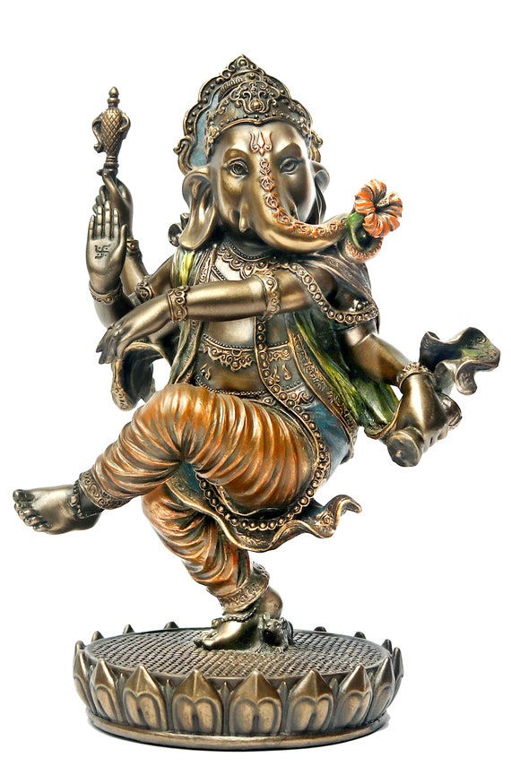 Dancing Ganesha Statue 20.5 CM Bonded Bronze Dancing Ganesh Etsy