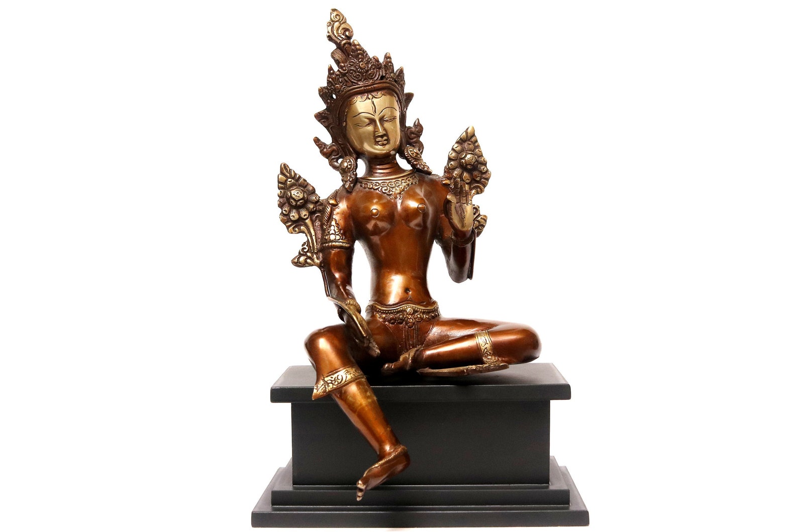 Indonesian Bali Style Tara Goddess Statue 32cm Etsy