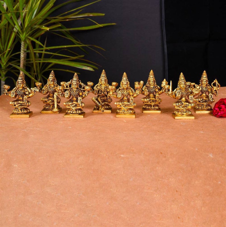 Ashta eight Lakshmi Statue Ashtalakshmi Eight Forms of - Etsy